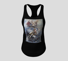 Load image into Gallery viewer, Women&#39;s or Girl&#39;s CF Warrior Colour Racerback Tank Grey Hashtags
